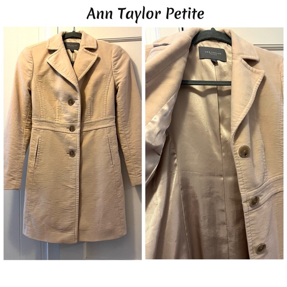 💖 Ann Taylor Petite Gorgeous Cream Winter Coat  Designer Coat Timeless s… - Picture 2 of 16